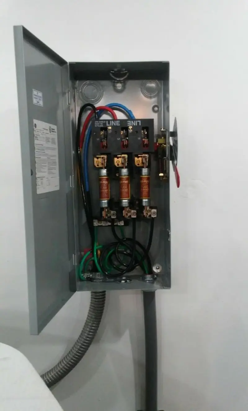 Three-phase disconnect switch installed for Electrical Wiring & Rewiring in Beaver Dam