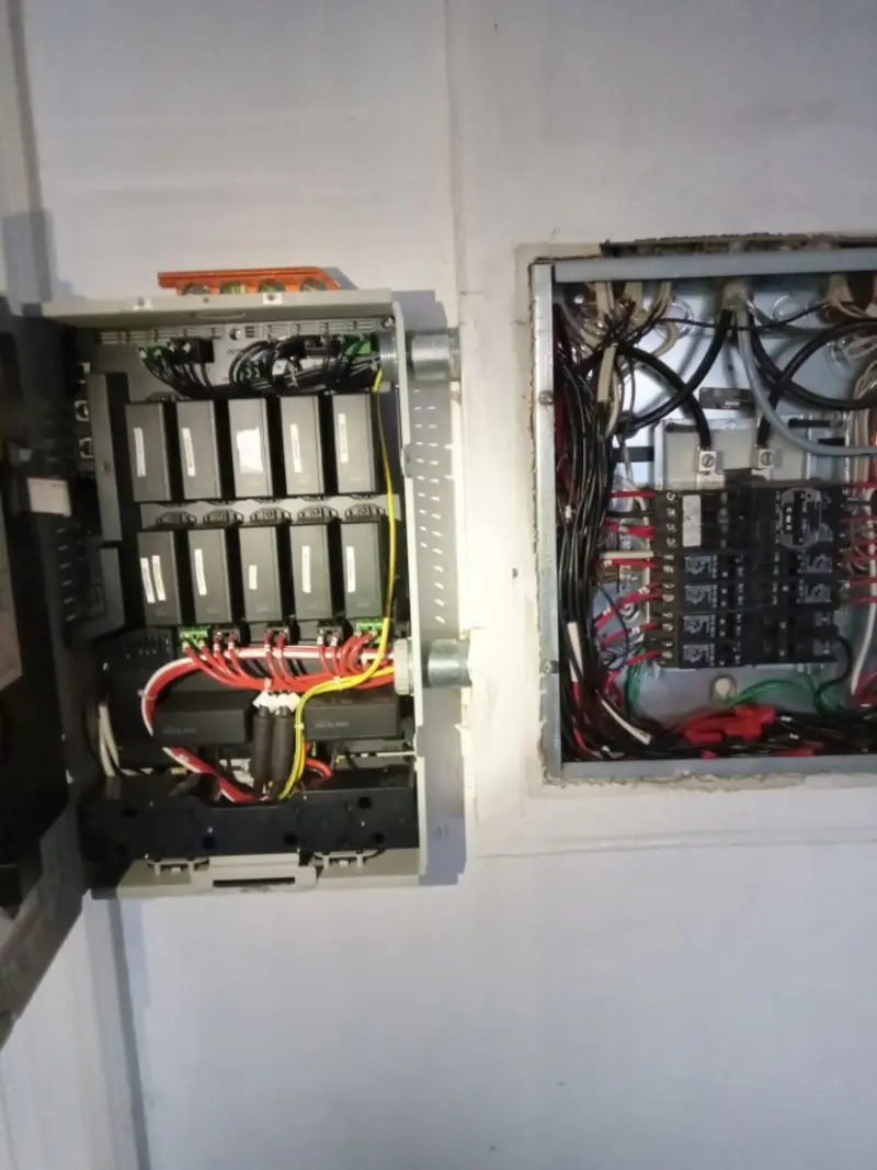 Electrical panel upgrade completed for Security Camera Wiring in Beaver Dam